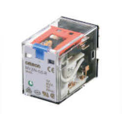 MY2IN-GS-R AC110/120 genel amaçlı röle – LED göstergeli, şeffaf gövde, yüksek dayanımlı kontrol rölesi.